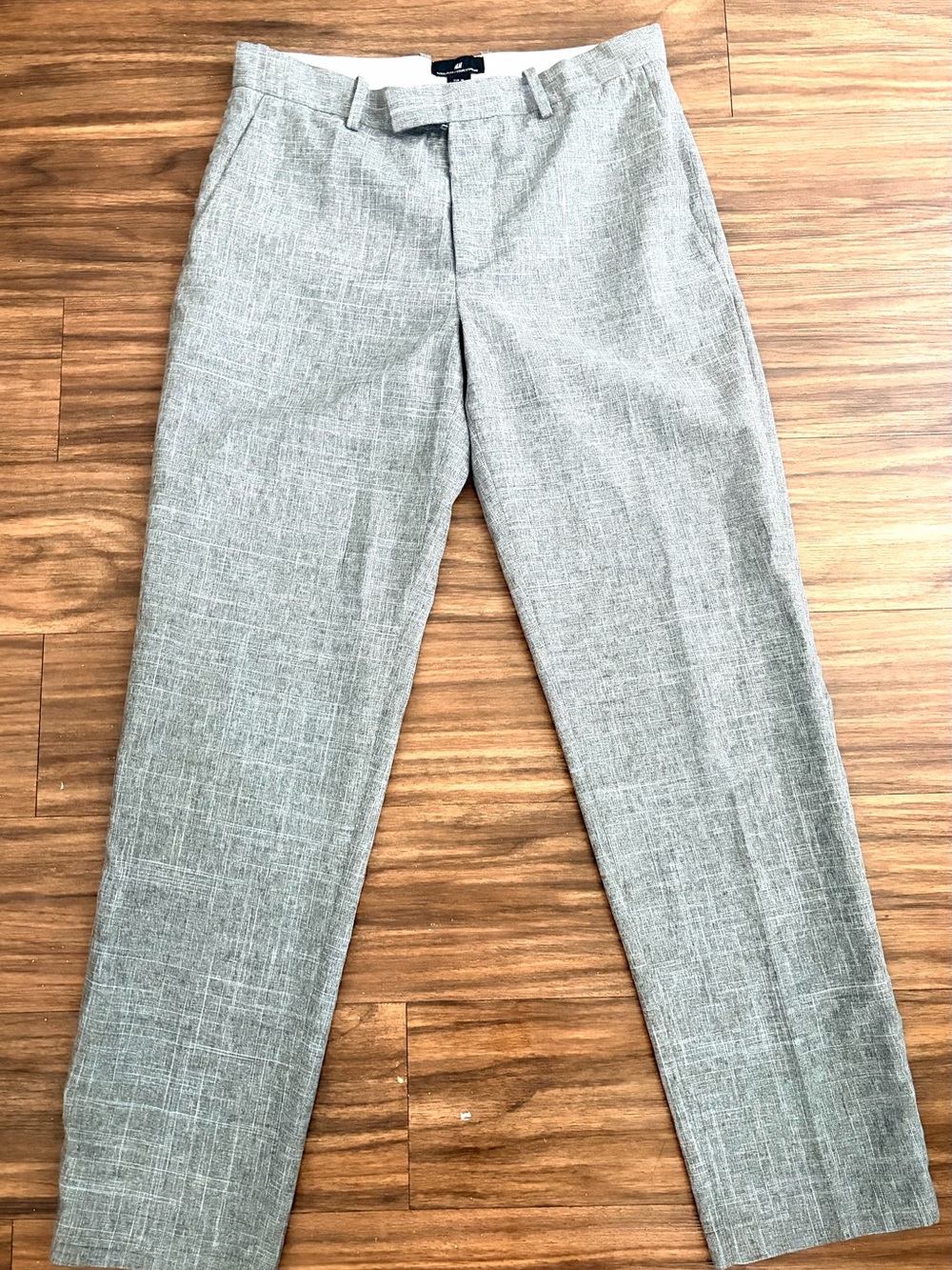 Men's H&M Gray Plaid Dress Pants Size 30